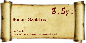 Bucur Szabina névjegykártya